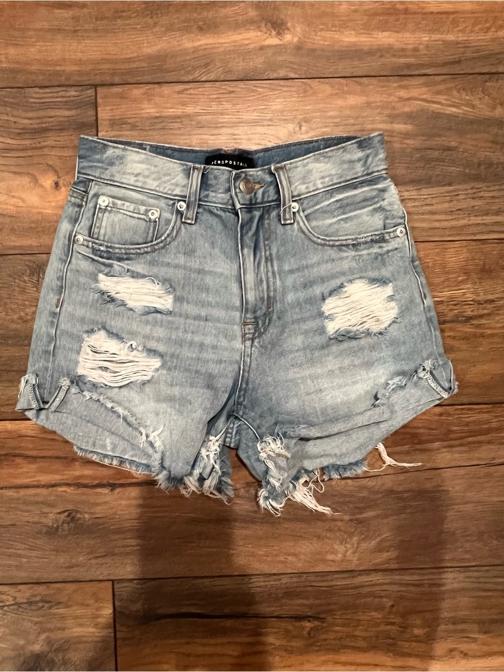 Aeropostale Distressed Denim Shorts Size 0